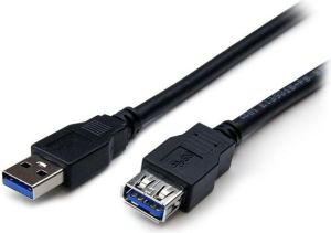 Kabel USB StarTech USB-A - USB-A 2 m Czarny (USB3SEXT2MBK) 1