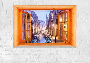 DecoNest Fototapeta - Okno na Wenecję - 200X140 1