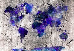 DecoNest Fototapeta - Mapa świata: kleksy - 150X105 1