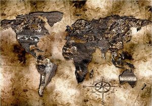 DecoNest Fototapeta - Stara mapa świata - 150X105 1