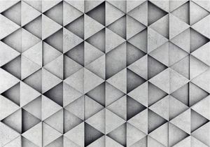 DecoNest Fototapeta - Szare trójkąty - 100X70 1