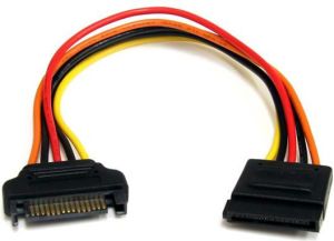 StarTech SATA 15-pin - SATA 15-pin, 0.2m, Wielokolorowy (SATAPOWEXT8) 1