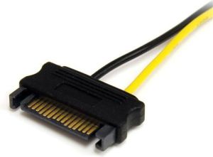 StarTech SATA 15-pin - PCIe 8-pin, 0.15m, Żółty (SATPCIEX8ADP) 2