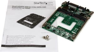 StarTech Adapter SATA - 2x mSATA z obsługą RAID (25SAT22MSAT) 2