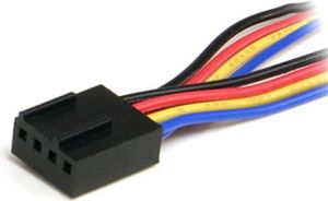 StarTech 4-pin - 4-pin x2, 0.3m, Wielokolorowy (FAN4SPLIT12) 2