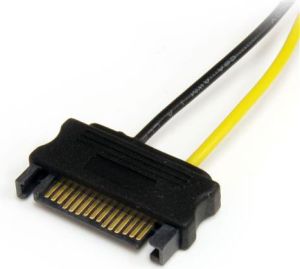 StarTech SATA 15-pin - PCIe 6-pin, 0.15m, Żółty (SATPCIEXADAP) 2