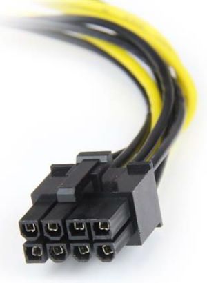 StarTech Molex x2 - PCIe 8-pin, 0.15m, Żółty (LP4PCIEX8ADP) 2