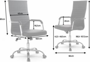Krzesło biurowe Sofotel Boston Szare 5