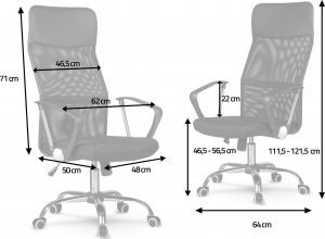 Krzesło biurowe Sofotel Sydney Czarne 6