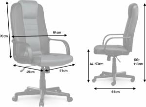 Krzesło biurowe Sofotel Eago 518B Czarno-szare 6