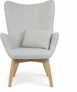 Sofotel Fotel uszak z podnóżkiem Norse jasny szary 2