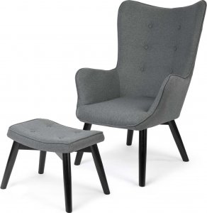 Sofotel Fotel uszak z podnóżkiem Norse szary 5