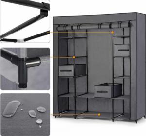 Massido Duża szafa tekstylna z szufladami Massido - grafitowa 3