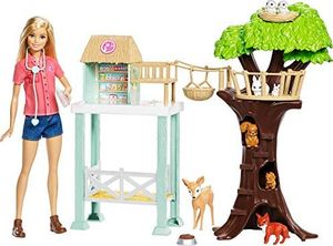 Lalka Barbie Barbie Barbie FCP78 - lalka i zestaw do zabawy weterynaryjnej ze zwierzętami i akcesoriami, zabawki od 3 lat 1