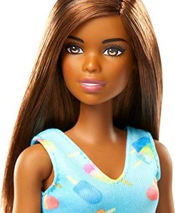 Lalka Barbie Barbie Barbie GHL85 - luksusowy zestaw mebli lodówka i lalka (brunetka) 3