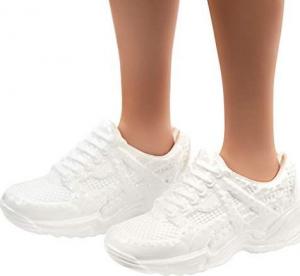 Lalka Barbie Barbie Fashionistas Modna przyjaciółka - różowa sukienka, biały wzór (FBR37/GHW65) 4