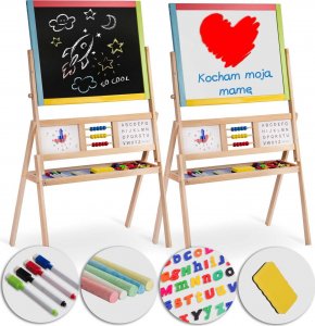 Ricokids Duża magnetyczna kredowa tablica obrotowa z zegarem Ricokids - wielokolorowa 5