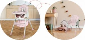 Ricokids Krzesełko do karmienia Milo ze stolikiem różowe (700002) 5