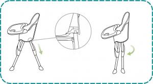 Ricokids Krzesełko do karmienia Milo ze stolikiem szare (700000) 12