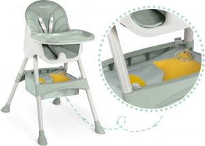 Ricokids Krzesełko do karmienia Milo ze stolikiem zielone (700001) 6