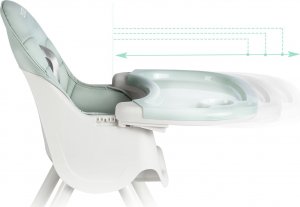 Ricokids Krzesełko do karmienia Milo ze stolikiem zielone (700001) 15