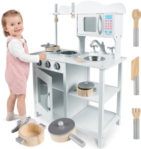 Ricokids Kuchnia drewniana dla dzieci 60 x 30 x 85 cm 2