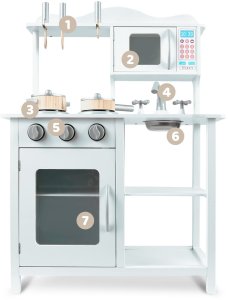 Ricokids Kuchnia drewniana dla dzieci 60 x 30 x 85 cm 12