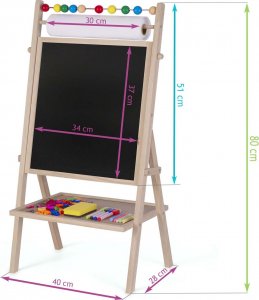 Ricokids Magnetyczna kredowa tablica obrotowa Ricokids 9