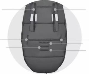 Ricokids Śpiworek do wózka, sanek Elmi Ricokids - ciemno szary 5