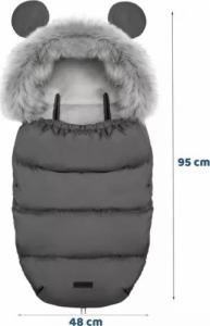 Ricokids Śpiworek do wózka, sanek Elmi Ricokids - ciemno szary 6