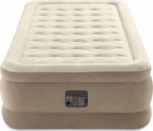 Intex Materac Dmuchany Jednoosobowy  z Pompką Beżowy 2
