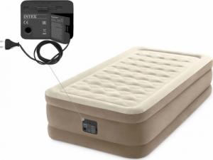 Intex Materac Dmuchany Jednoosobowy  z Pompką Beżowy 4