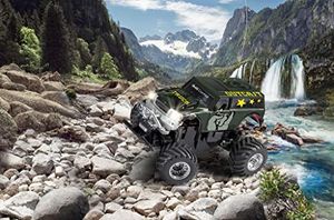 Revell Revell Control 23507 Mini RC Monster Truck Outcast z pilotem 27 MHz z funkcją ładowania, z resorowanymi osiami, oświetleniem LED 8 małych zdalnie sterowanych samochodów, długość: ok. 8 cm 3