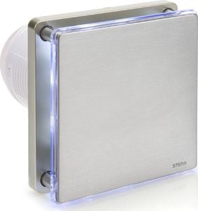 STERR BFS100LT-S - Wentylator łazienkowy srebrny stal nierdzewna (LED + timer) 1