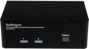 Przełącznik StarTech 2 Port Dual DisplayPort USB 2