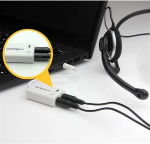 Adapter AV StarTech Jack 3.5mm - Jack 3.5mm x2 biały (MUYHSMFFADW) 5