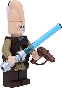 LEGO Minifigurka Star Wars: Ki-Adi-Mundi (Cerean Jedi) z bronią 8
