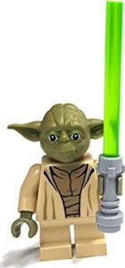 LEGO Minifigurka Star Wars Yoda z zestawu 75168 z laserowym mieczem 1