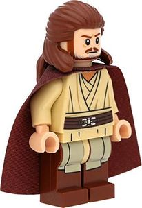 LEGO Minifigurka Star Wars: Qui-Gon Jinn (Mistrz Jedi) z peleryną i laserowymi mieczami 6