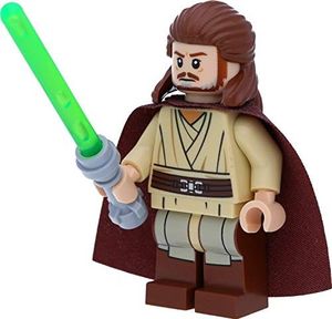 LEGO Minifigurka Star Wars: Qui-Gon Jinn (Mistrz Jedi) z peleryną i laserowymi mieczami 7