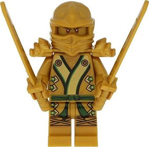 LEGO Ninjago Minifigurka Lloyd jako złoty ninja z 2 złotymi mieczami 5