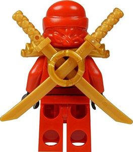 Figurka LEGO LEGO Ninjago: minifigurka Kaia (czerwony ninja) ze zbroją na ramię i dwiema katanami (mieczami) EDYCJA LIMITOWANA 2015 2