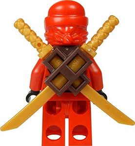 Figurka LEGO LEGO Ninjago: minifigurka Kaia (czerwony ninja) z uchwytem na miecz i dwiema katanami (mieczami) 3