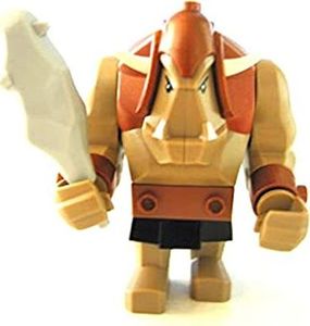 Figurka LEGO LEGO CASTLE - COLLECTIBLE Figurka - rzadki GIANT TROLL TROLL ORK z zestawu 7036 (DWARF MINE) + Gray Club 2