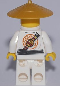 Figurka LEGO LEGO Ninjago: Minifigurka Master Wu / Sensei Wu z różdżką (70596) RZADKA WERSJA 3