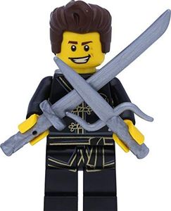 LEGO Ninjago Minifigurka: Grand Master / Grand Sensei Dareth w czarnym złotym smoku z mieczami (The Ninjago Movie) 1