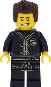 LEGO Ninjago Minifigurka: Grand Master / Grand Sensei Dareth w czarnym złotym smoku z mieczami (The Ninjago Movie) 6