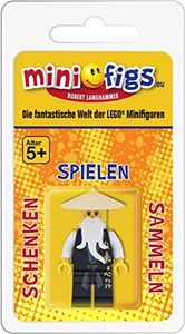 LEGO Minifigurka Ninjago: Sensei Wu w czarnej szacie z bronią (The Golden Weapons) 2