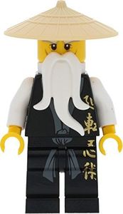 LEGO Minifigurka Ninjago: Sensei Wu w czarnej szacie z bronią (The Golden Weapons) 7
