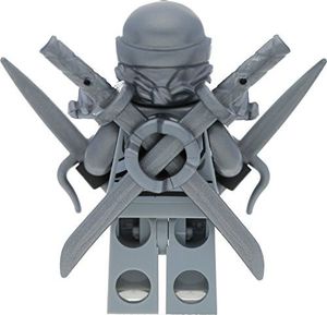 LEGO Minifigurka Ninjago: Tytanowy Zane (szary / srebrny ninja) z mieczami - rywalizacja żywiołów 3